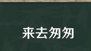 來去匆匆[詞語解釋]