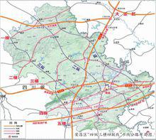 榮昌“四高三縱五橫四聯線”幹線公路規劃圖