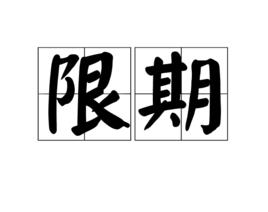 限期[漢語詞語]