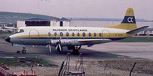 1980年7月英格蘭Aberdeen機場的Viscount700飛機