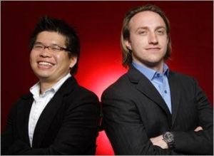 陳世俊(左)與Chad Hurley