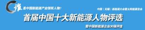 首屆中國十大新能源人物評選暨中國新能源企業30強評選