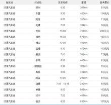 濟源汽車站時刻表