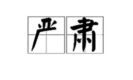 嚴肅[漢語詞語]