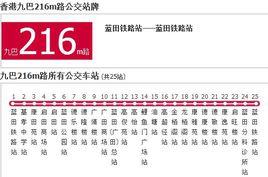 香港公交九巴216m路