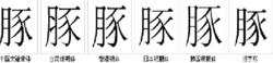 字型對比