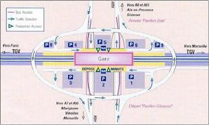 埃克斯TGV站平面圖