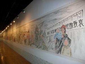 《玉樹不倒 青海常青》作品展的一角