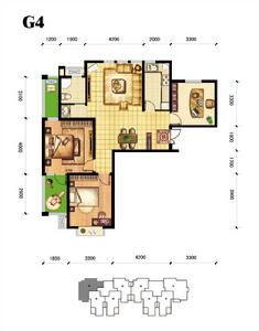 山水灣G43室2廳1衛1廚 106.00㎡