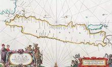荷蘭人繪製的爪哇島地圖