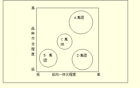 某虛構產業戰略集團劃分