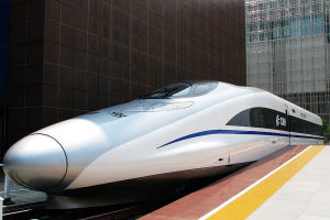 在上海世界博覽會中國鐵路館展出的CRH380A頭車