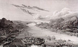 長崎港圖、江戶時代的銅版畫