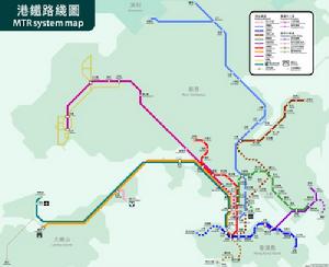 （圖）港鐵路線圖