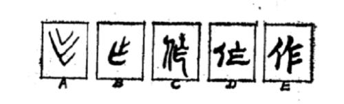 “作”的字形演變