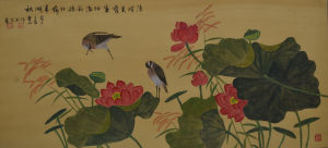 魚戲芙蓉聲細浪