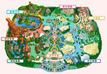 東京迪士尼樂園七大主題園區示意圖（中文）