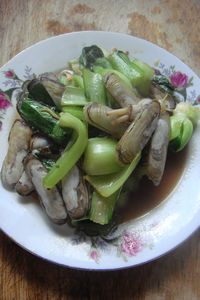 油菜炒蟶子