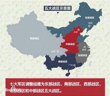 五大戰區示意圖