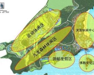 九龍山旅遊度假區功能分布圖