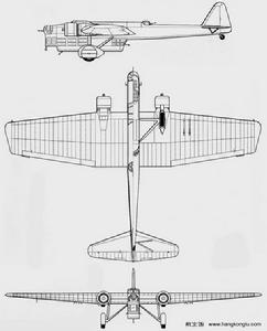 Amiot 143轟炸機三視圖