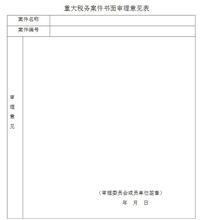 　重大稅務案件審理文書範本之十