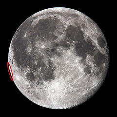 （圖）東方海在月面的位置