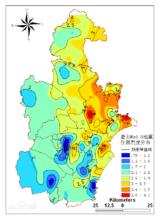 唐山大地震天津地區震度等級分布圖