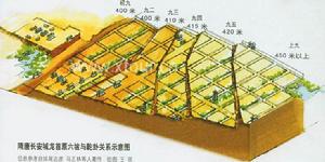 長安城龍首原六坡與乾坤關係示意圖