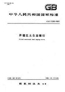 開槽沉頭自攻螺釘