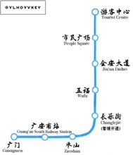 廣安軌道交通1號線線路運行圖