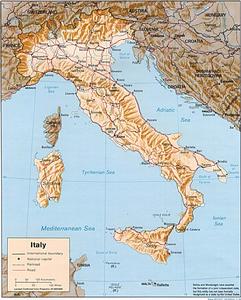 奧意戰爭義大利地圖